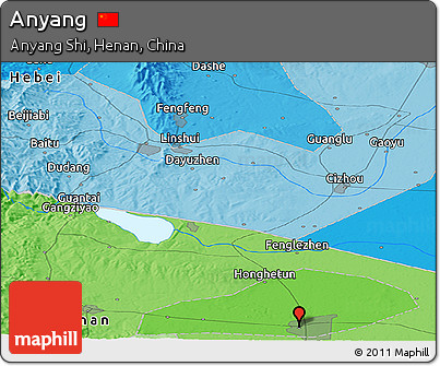 Political Panoramic Map of Anyang