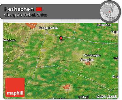 Satellite 3D Map of Heshazhen