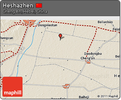 Shaded Relief 3D Map of Heshazhen