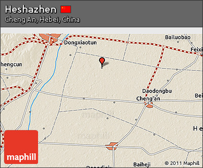 Shaded Relief 3D Map of Heshazhen