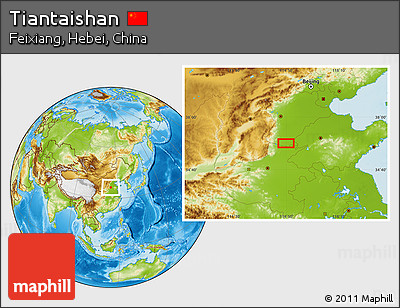 Physical Location Map of Tiantaishan