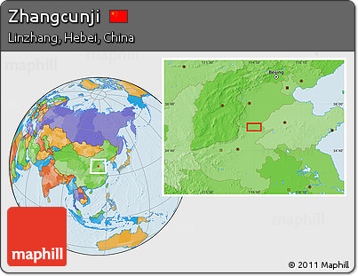 Political Location Map of Zhangcunji