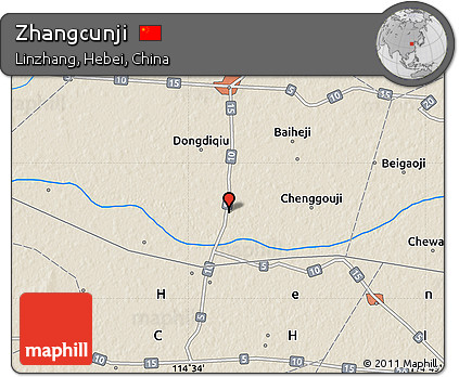 Shaded Relief Map of Zhangcunji