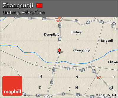 Shaded Relief Map of Zhangcunji