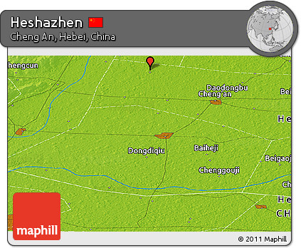 Physical Panoramic Map of Heshazhen
