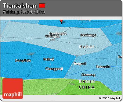 Political Panoramic Map of Tiantaishan