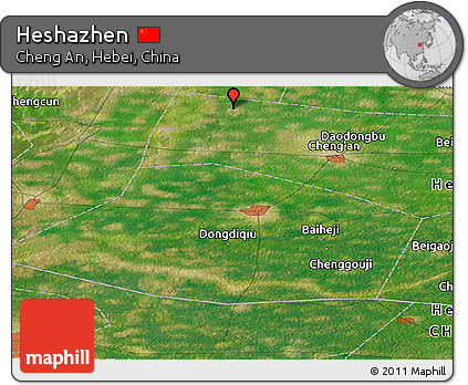 Satellite Panoramic Map of Heshazhen