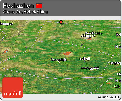 Satellite Panoramic Map of Heshazhen