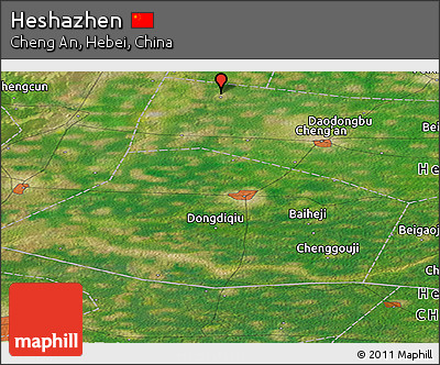 Satellite Panoramic Map of Heshazhen