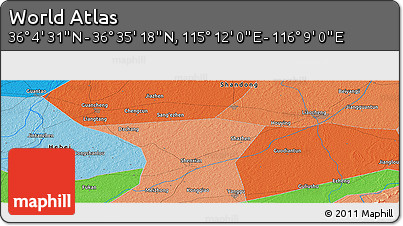 Political Panoramic Map of the Area around 36° 19' 55" N, 115° 40' 30" E