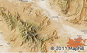 Satellite Map of the area around 36° 19' 55" N, 115° 31' 30" W