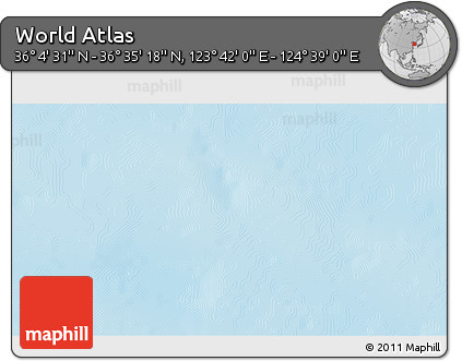 Physical 3D Map of the Area around 36° 19' 55" N, 124° 10' 30" E