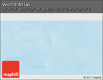 Physical 3D Map of the Area around 36° 19' 55" N, 124° 10' 30" E