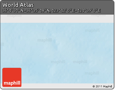 Physical 3D Map of the Area around 36° 19' 55" N, 124° 10' 30" E