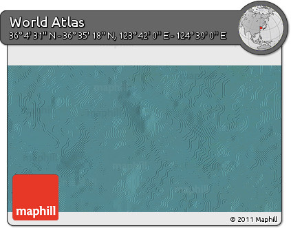 Satellite 3D Map of the Area around 36° 19' 55" N, 124° 10' 30" E