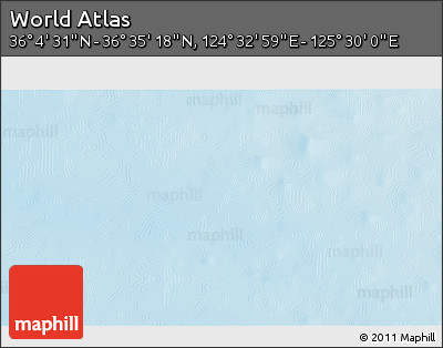 Physical 3D Map of the Area around 36° 19' 55" N, 125° 1' 30" E