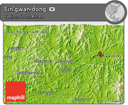 Physical 3D Map of Sin'gwan-dong