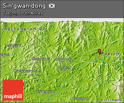 Physical 3D Map of Sin'gwan-dong