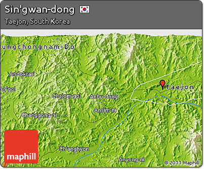 Physical 3D Map of Sin'gwan-dong