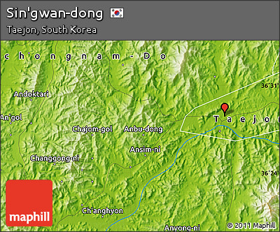 Physical Map of Sin'gwan-dong