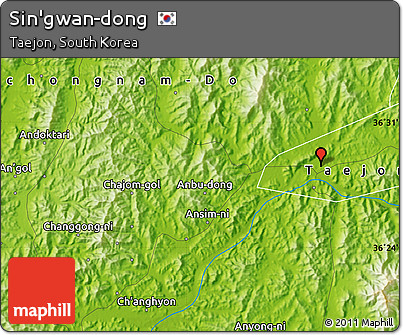 Physical Map of Sin'gwan-dong