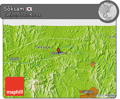 Physical 3D Map of Sŏksam