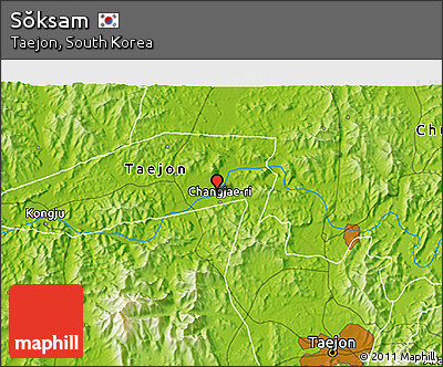 Physical 3D Map of Sŏksam