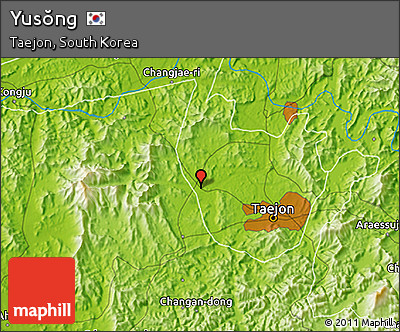 Physical 3D Map of Yusŏng