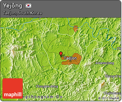 Physical 3D Map of Yejŏng