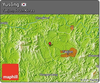 Physical 3D Map of Yusŏng