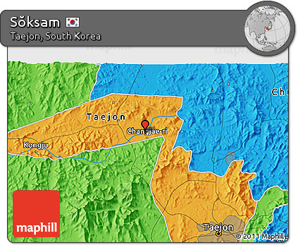 Political 3D Map of Sŏksam