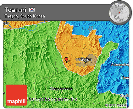Political 3D Map of Toan-ni