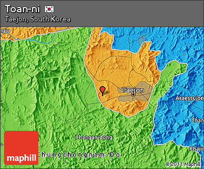 Political 3D Map of Toan-ni