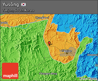 Political 3D Map of Yusŏng