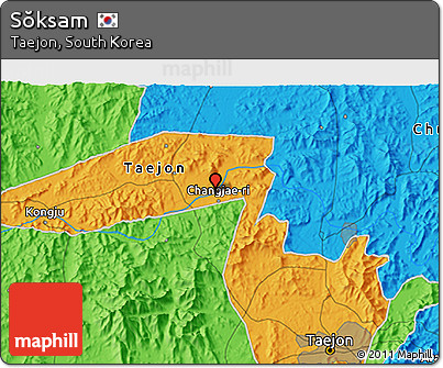 Political 3D Map of Sŏksam