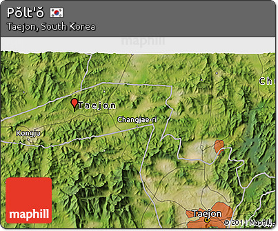 Satellite 3D Map of Pŏlt'ŏ