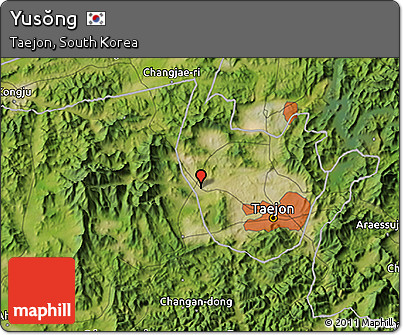 Satellite 3D Map of Yusŏng