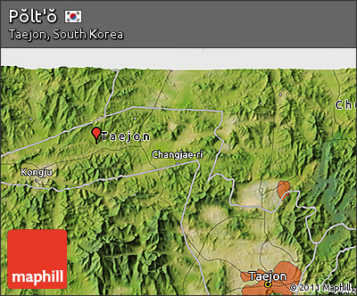 Satellite 3D Map of Pŏlt'ŏ