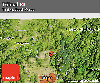 Satellite 3D Map of Tŭlmal