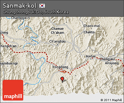 Shaded Relief 3D Map of Sanmak-kol