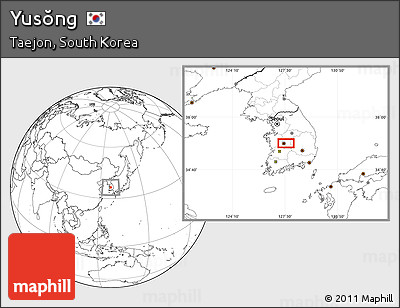 Blank Location Map of Yusŏng