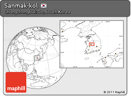 Blank Location Map of Sanmak-kol