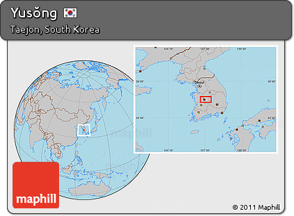 Gray Location Map of Yusŏng