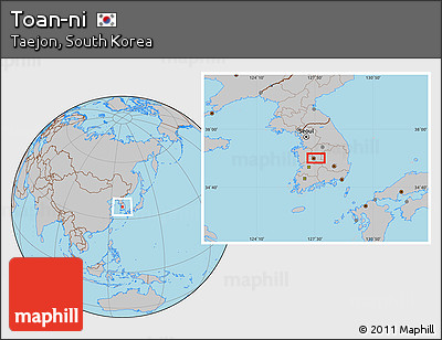 Gray Location Map of Toan-ni