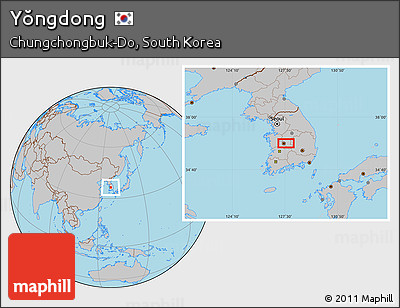 Gray Location Map of Yŏngdong