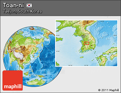 Physical Location Map of Toan-ni