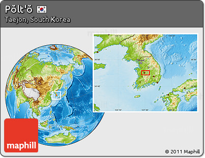 Physical Location Map of Pŏlt'ŏ