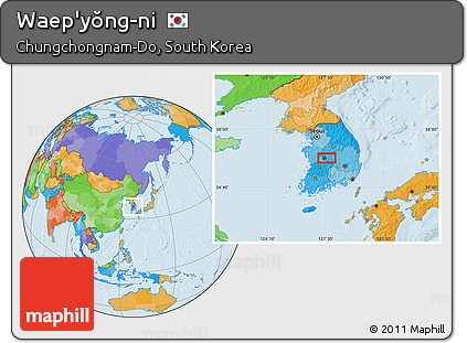 Political Location Map of Waep'yŏng-ni