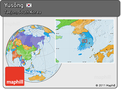 Political Location Map of Yusŏng