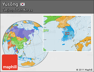 Political Location Map of Yusŏng